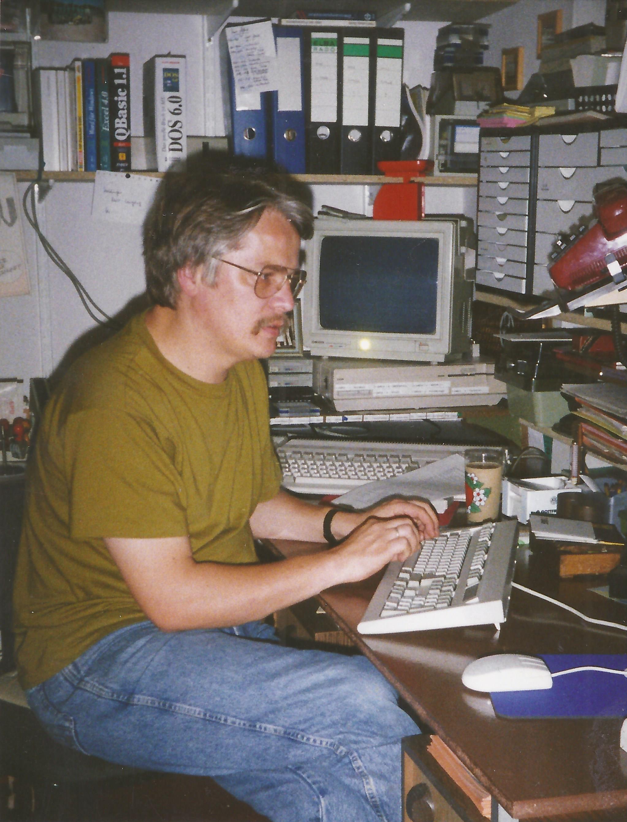 Bilde Uwe am Computer 1993